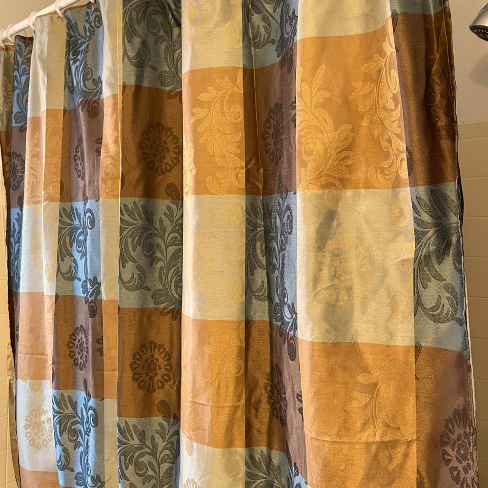 India ink shower curtain